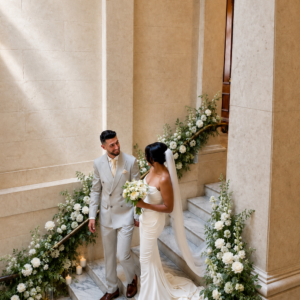 Grand Staircase Floral Installation